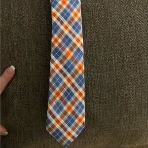Skinny Tie Madness Mens Plaid Cotton Skinny Tie